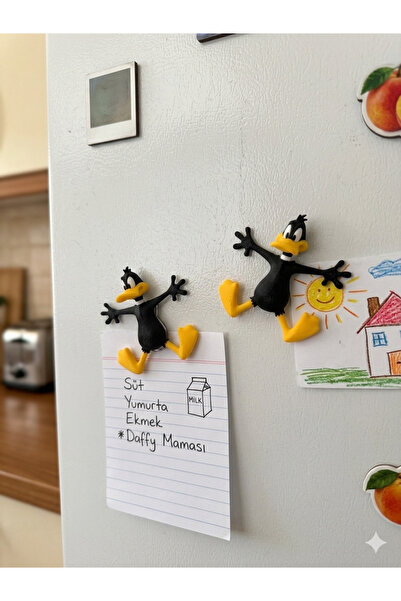MSVstudio3d Daffy Duck Eğlenceli Buzdolabı Magneti – 2’li Set