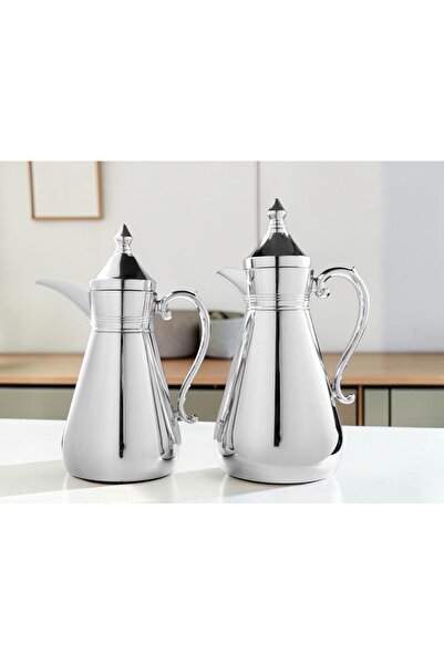 sahal aloula Authentic Tramisu Silver Chrome Kit Heat Preserving up to 12 Hou...