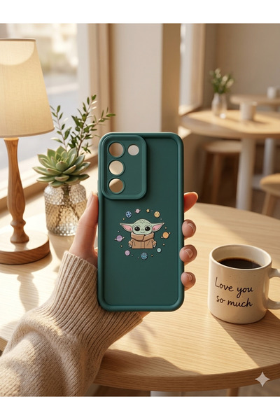 MMP SHOP Vivo V30 Lite Uyumlu Desenli Kamera Korumalı Premium Telefon Kılıfı