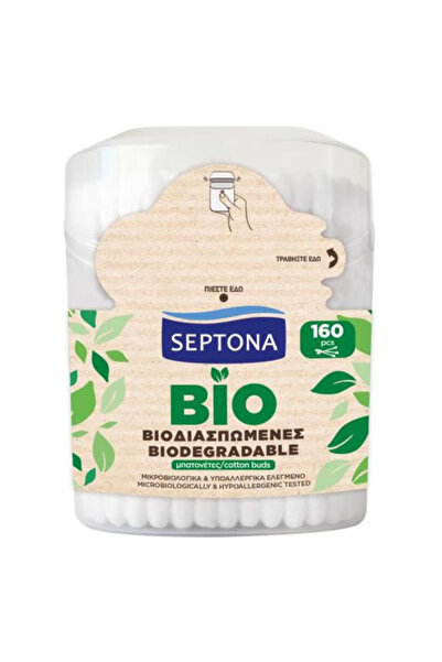 Septona Betisoare de Urechi Biodegradabile din Bumbac - 100% 100% Cotton, 160...