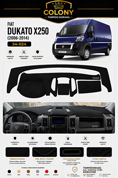 COLONY Fiat Ducato Torpido Örtüsü Ön Göğüs Koruma Torpido Koruma Tam Uyum Çat...