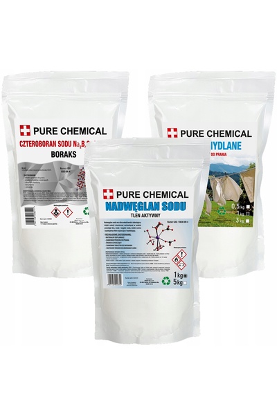 CHOSA Set Curatare , Pure Chemical, 2.5Kg, Carbonat, Borax Si Fulgi Sapun, Bi...