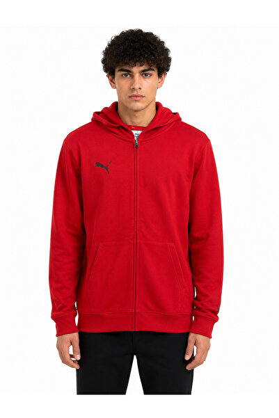 Puma Teamgoal Casual Full Zip Men's Red Daily Sweatshirt 69324402