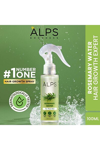 ALPS GOODNESS رذاذ ماء إكليل الجبل لفروة الرأس 100 مل - منشط محفز لنمو الشعر ...