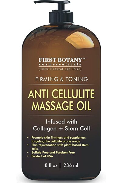 FIRST BOTANY COSMECEUTICALS زيت تدليك فرست بوتاني للقضاء على السيلوليت، غني ب...