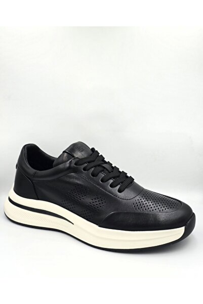 LBR H1130 Pantofi sport casual din piele naturală neagră Eva Sole pentru bărbați