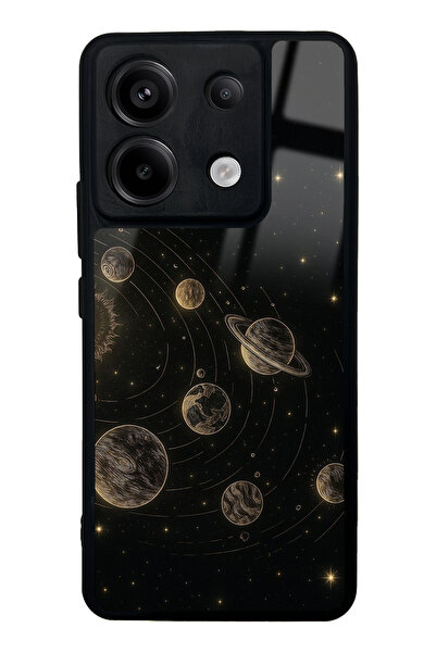 Spoyi Xiaomi Redmi Note 13 Pro 5G Golden Orrery Tasarımlı Glossy Telefon Kılıfı