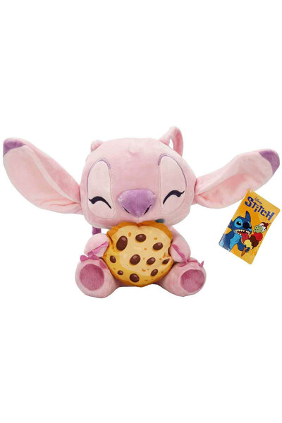 Feyza Oyuncak Stitch Karakteri Kurabiye Yiyen Angel Peluş | 3 Yaş+ | Lisanslı...