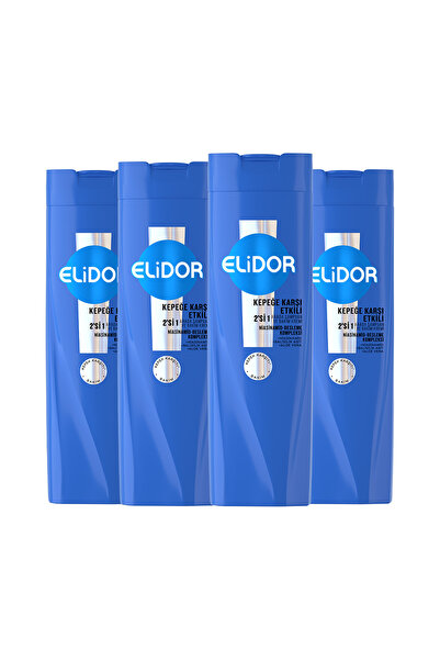 Elidor Şampuan ve Saç Bakım Kremi Kepeğe Karşı Etkili 400 ml x4