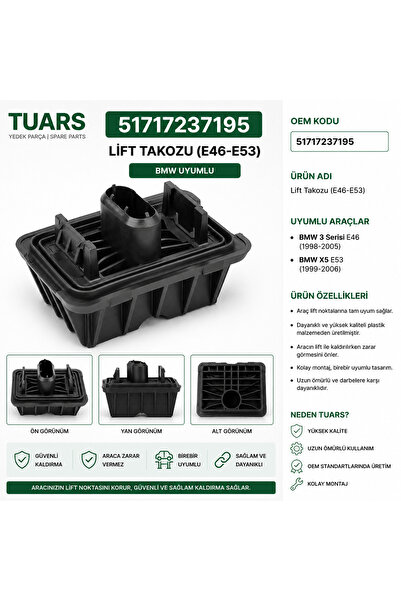 TUARS BMW Uyumlu Lift Takozu Kriko Kaldırma Takozu 51717237195