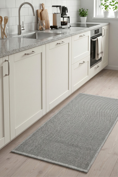 dekozer Luna Antrasit Yolluk 80x150 cm | %100 Pamuk, Yıkanabilir, Banyo, Mutf...