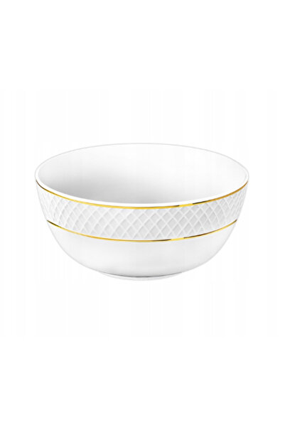 WILMAX ENGLAND Bol Wilmax Diamond, alb cu margine aurie, 600 ml, 14 cm