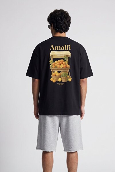 gothamvibes Amalfi Oversize Siyah T-Shirt