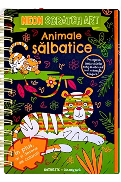 Editura Flamingo GD Animale sălbatice. Artă de zgâriat. Neon, - Editura Flamingo