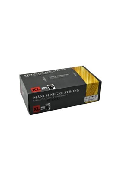 SYNMAX Mănuși nepudrate nitril negre, marimea XL, 100 buc/cutie