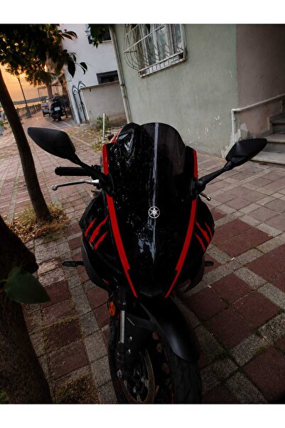 KAPLAMA MERKEZİ Yamaha r25 kırmızı reflektif (gece ışıkta parlayan ) folyo ka...