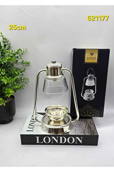 WAHJ ALMASAH Luxury Ramadan Lantern Shaped Silver Mix Glitter Color Clear Gla...