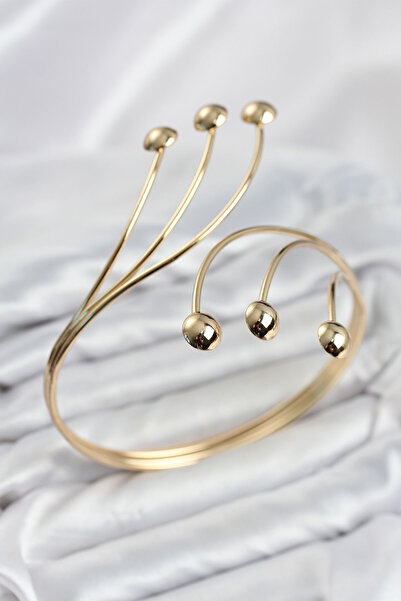 callerrons accessories سوار بازو ذهبي اللون مع حلقات نحاسية - EBJ260616W44100