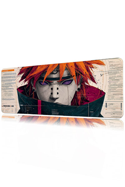 Halura لوحة ماوس للألعاب مطبوعة رقميًا مقاس 30 × 90 من Pain Naruto Estetic La...