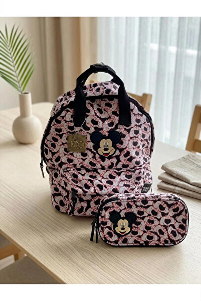 Argün kidss Mcckyyy Patterned Special Design Black White Red Patterned Backpa...