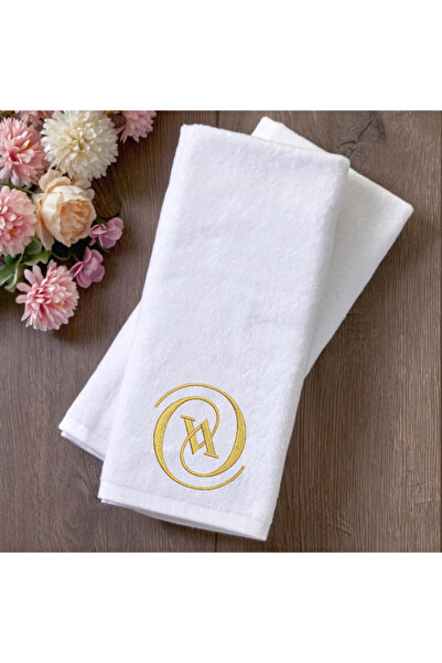 Ursa V Letter Embroidered Decorative Kitchen and Bathroom Towel 30X50