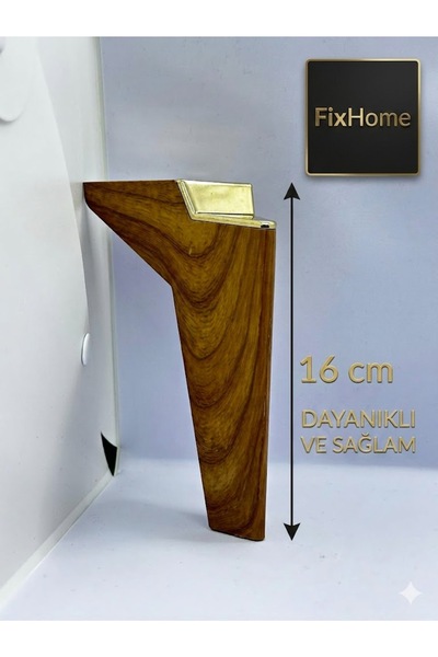 plasim PLATİN 16 CM AYAK - AÇIK KÜBİK CEVİZ & ALTIN - ABS MALZEME - MOBİLYA V...