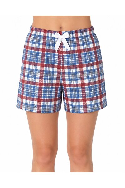 YASAR UNDERWEAR شورت نسائي منقوش، بيجامة بخصر مطاطي مزين بشريط، تصميم مريح