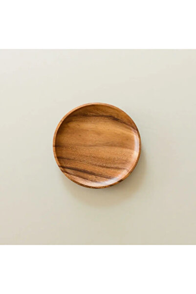 OEMS Acacia Round Wood Plate
