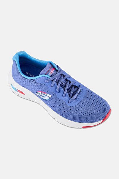 SKECHERS Women Arch Fit Lace Up Sneakers Shoes, Dusty Blue