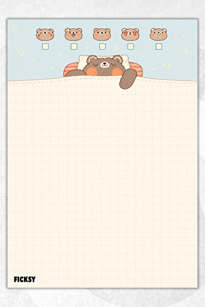 Ficksy A5 Notepad Checkered Notebook - 50 Sheets - Memopad - Notepad - Notepa...