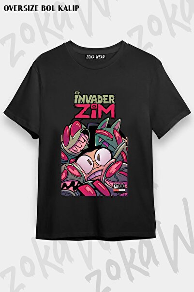 ZOKAWEAR Μπλουζάκι Unisex Loose Fit με στάμπα Invader Zim v10