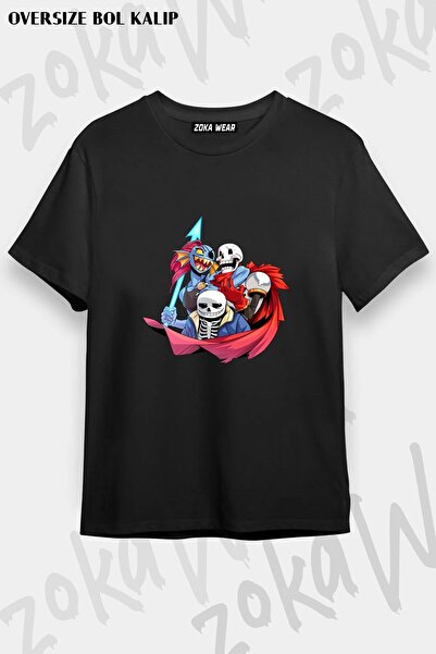 ZOKAWEAR Μπλουζάκι Unisex Loose Fit Undertale Sans v7 με στάμπα