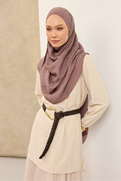 Silk Home Naia Cotton Shawl Mini Monogram Mink