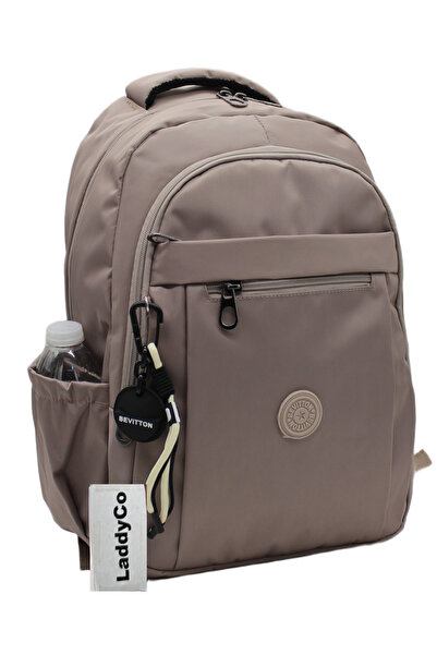 LaddyCo Modern Daily School Backpack Water Resistant Unisex School Bag 2300 Mink