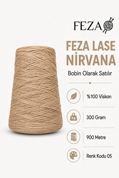 Feza Lase Nirvana 100% Viscose Bobbin Knitting Yarn 300 Gr 900 Meters - Hand ...
