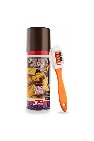 Palc Kit de restaurare piele intoarsa, varf, maro inchis, spray 200 ml, perie...