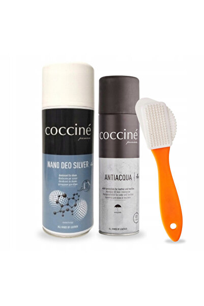 Coccine Set 3 in 1, Coccine, Perie cu doua fete pentru piele intoarsa, Impreg...