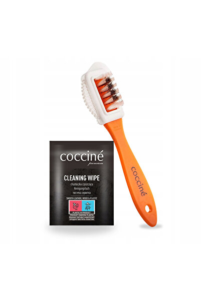 Coccine Set de curatare, Coccine, Perie cu doua fete pentru piele intoarsa si...