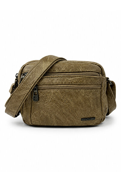 Sanmorris Women's Adjustable Cross Strap Multi-Compartment Shoulder Bag