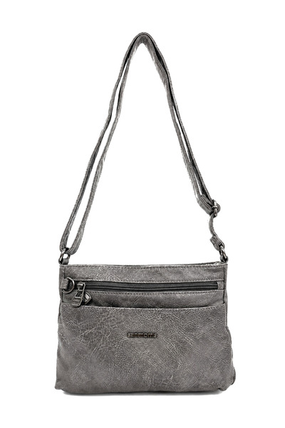 Sanmorris Women's 5-Compartment Faux Leather Adjustable Crossbody Bag Si-04