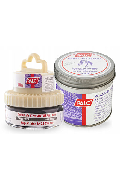 Palc Set 2 in 1, crema de ghete gri inchis, 50 ml, crema pentru piele, 40 ml,...