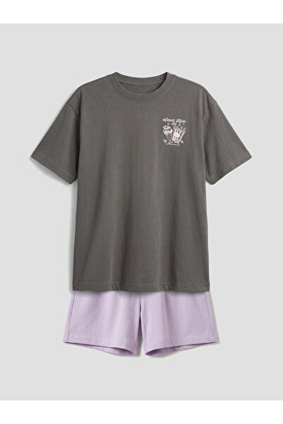 LC Waikiki Printed Girls' Shortie Pyjama Set