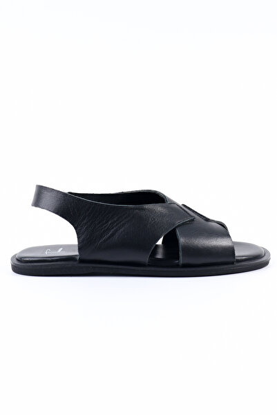 Tuna Sandale de damă negre din piele naturală - Z267614
