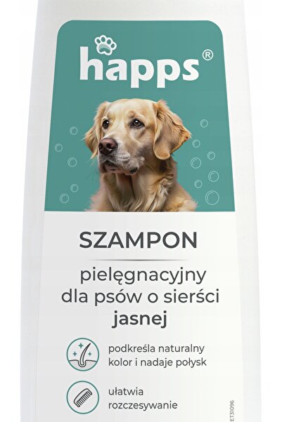bros Happs Șampon de îngrijire pentru câini cu blană deschisă la culoare 200ml
