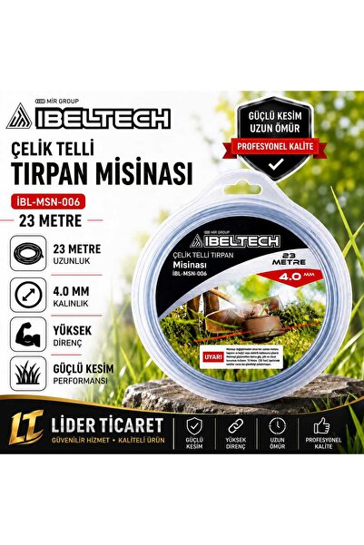 Mirsan İBELTECH 4.0 mm SSA Çelik Telli Tırpan Misinası 23 Metre