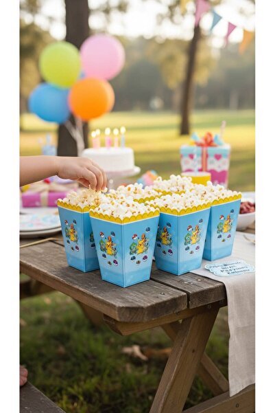 Cadde Süs Pokemon Themed Popcorn 8 Pieces Corn Box