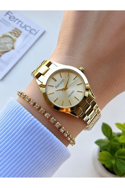 Ferrucci Steel Cord 2 Years Warranty 30 Mt Water Resistant Women Wristwatch+ ...
