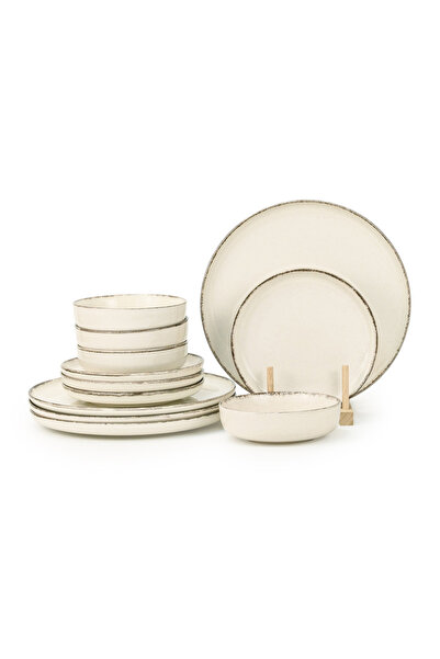Shallow By Styli Stoneware NIO 12-Pieces Dinnerware Set