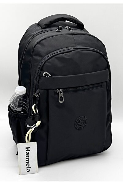 Harmela Daily Backpack Unisex Water Resistant Black Color School Bag 2300