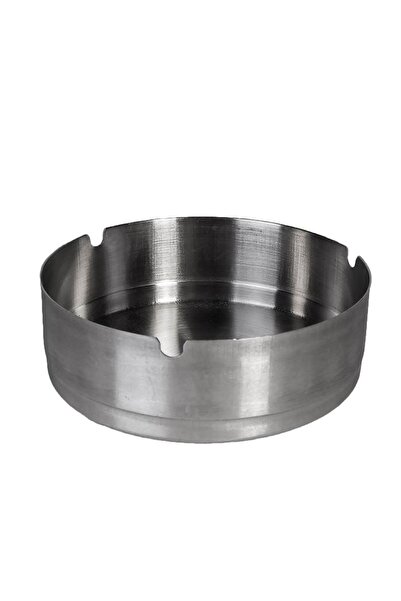 OEM Scrumieră rotundă din inox argintiu Ø12x4 cm, încăpătoare și rezistentă